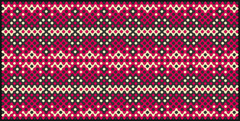 Multicolor truchet tiling connections illustration