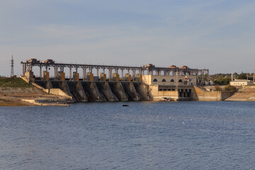 The hydroelectric power plants on the river.