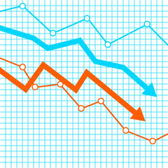 Obraz premium Descending channel to big short position, exchange chart bear market