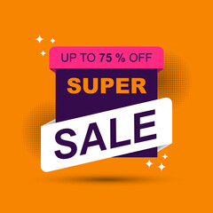 Sale banner template design background.