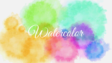Watercolor rainbow colors. Vector illustration. Watercolor stains.