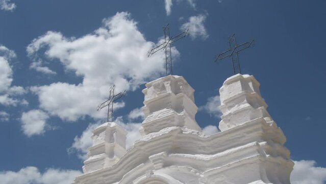 Vicar altar a sunny day, religious monument, Monda, Malaga, Spain