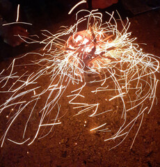 sparks of a bonfire