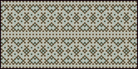 Multicolor truchet tiling connections illustration