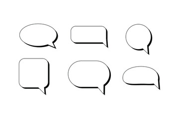 set of speech bubbles