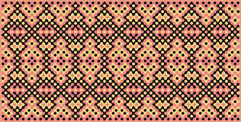 Multicolor truchet tiling connections illustration