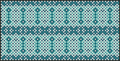 Multicolor truchet tiling connections illustration