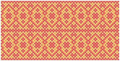 Multicolor truchet tiling connections illustration