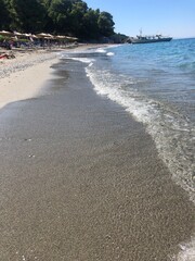 sandy beach in the morning