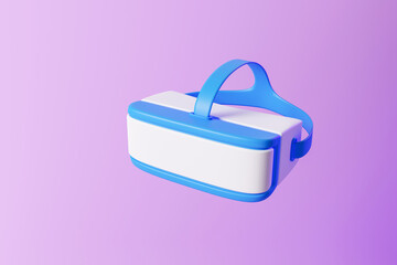 VR goggles icon, virtual reality technology, metaverse. 3d illustration
