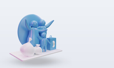 3d world refugee day Guatemala flag rendering left view
