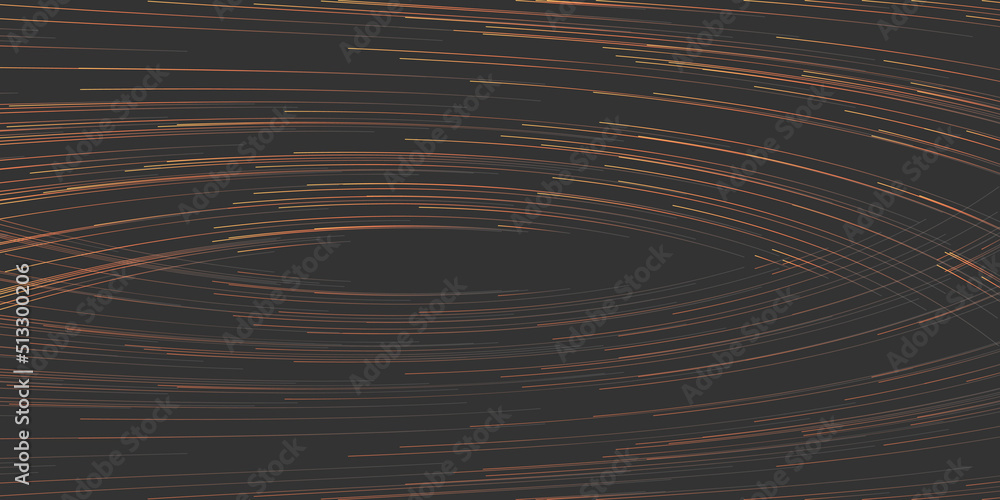 Poster brown and bronze moving, flowing stream of particles in curving, wavy lines - digitally generated fu