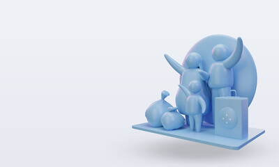 3d world refugee day Micronesia flag rendering right view