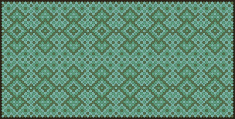 Multicolor truchet tiling connections illustration