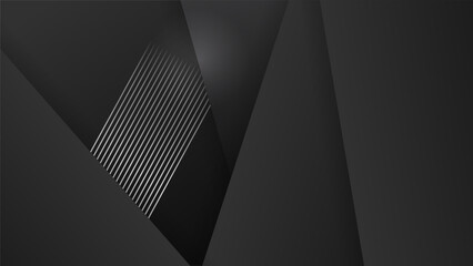 Abstract dark black background illustration with geometric graphic elements