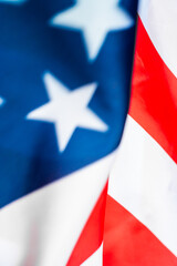 Beautifully waving star and striped American flag