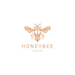 Obraz premium Honey Bee logo design icon template