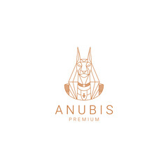 Anubis logo design icon template