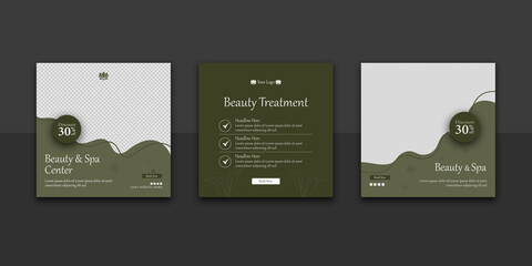 beauty and spa social media post template 