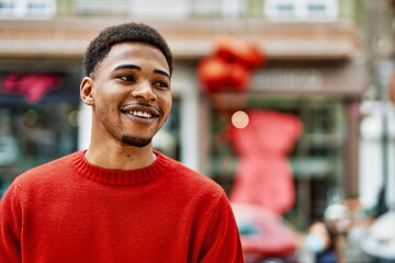 Handsome african american man outdoors