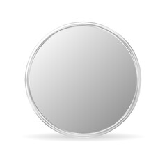 silver coin sign isolated on a white background
