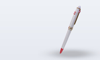 3d ballpoint Austria flag rendering right view