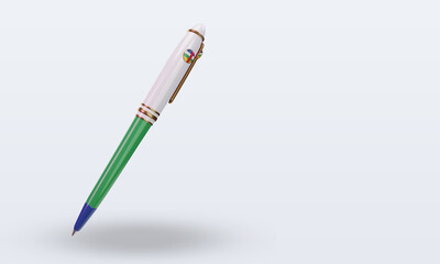 3d ballpoint Central African Republic flag rendering left view