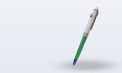 3d ballpoint Central African Republic flag rendering right view