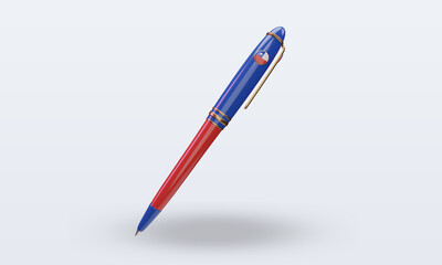 3d ballpoint Chile flag rendering front view