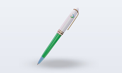 3d ballpoint Djibouti flag rendering front view