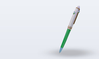 3d ballpoint Djibouti flag rendering right view