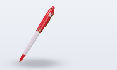 3d ballpoint Georgia flag rendering left view