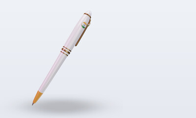 3d ballpoint India flag rendering left view