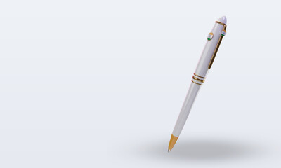 3d ballpoint India flag rendering right view