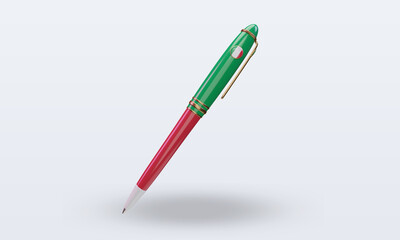 3d ballpoint Italy flag rendering front view