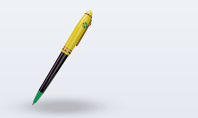 3d ballpoint Jamaica flag rendering left view