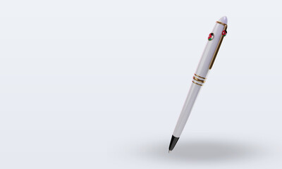 3d ballpoint Jordan flag rendering right view