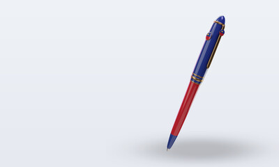 3d ballpoint Liechtenstein flag rendering right view
