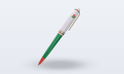 3d ballpoint Madagascar flag rendering front view
