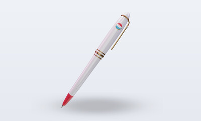 3d ballpoint Luxembourg flag rendering front view