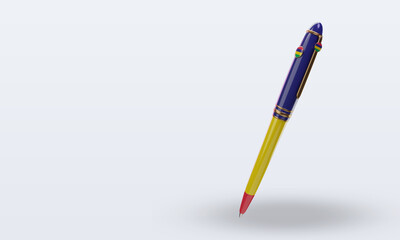 3d ballpoint Mauritius flag rendering right view