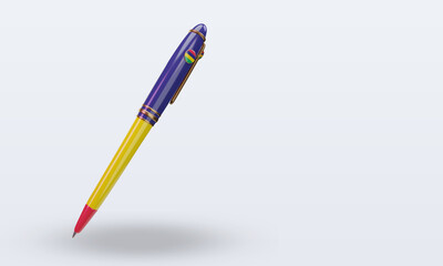 3d ballpoint Mauritius flag rendering left view