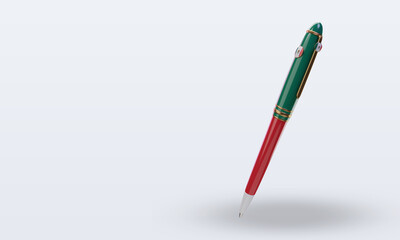 3d ballpoint Mexico flag rendering right view