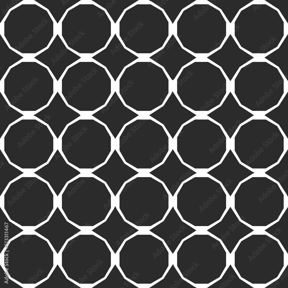 Poster twelve-pointed black forms of a simple pattern. vector for print and decor, textiles and decoration.