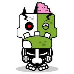 cartoon character costume vector illustration
zombie bone cute mascot