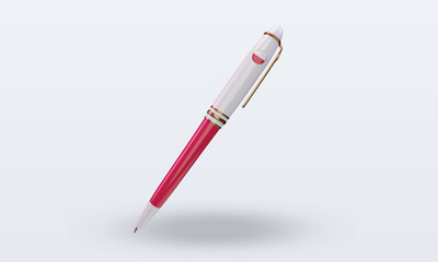 3d ballpoint Poland flag rendering front view