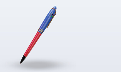 3d ballpoint South Sudan flag rendering left view