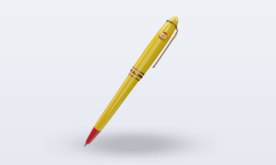 3d ballpoint Spain flag rendering front view