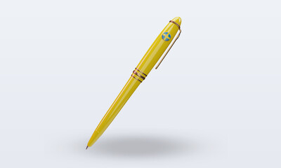 3d ballpoint Sweden flag rendering front view