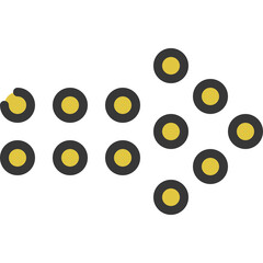 Dotted Chunky Arrow Icon